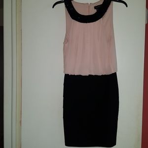 Pink and black dress